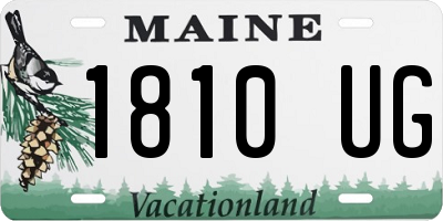 ME license plate 1810UG