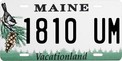 ME license plate 1810UM