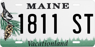 ME license plate 1811ST