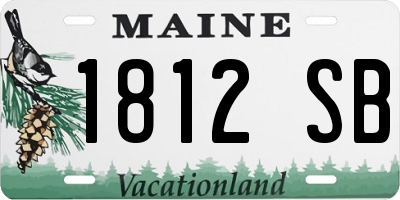 ME license plate 1812SB