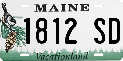 ME license plate 1812SD