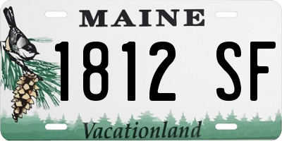 ME license plate 1812SF