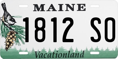 ME license plate 1812SO
