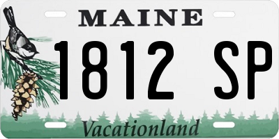 ME license plate 1812SP