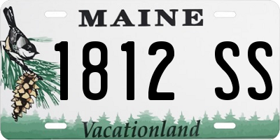 ME license plate 1812SS