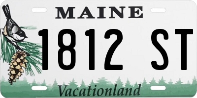ME license plate 1812ST