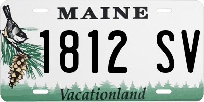 ME license plate 1812SV