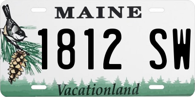 ME license plate 1812SW