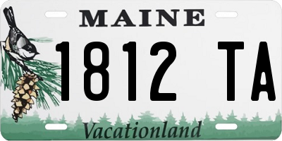 ME license plate 1812TA