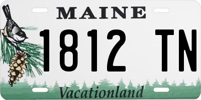 ME license plate 1812TN