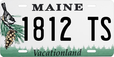 ME license plate 1812TS