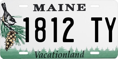 ME license plate 1812TY