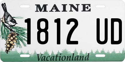 ME license plate 1812UD