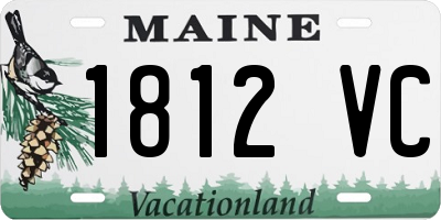 ME license plate 1812VC