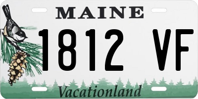 ME license plate 1812VF