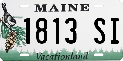 ME license plate 1813SI