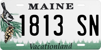 ME license plate 1813SN