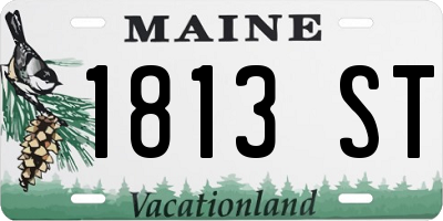ME license plate 1813ST