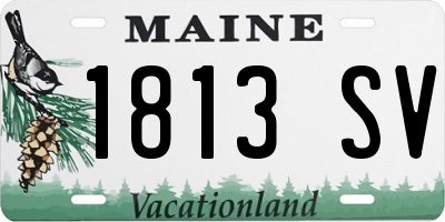 ME license plate 1813SV