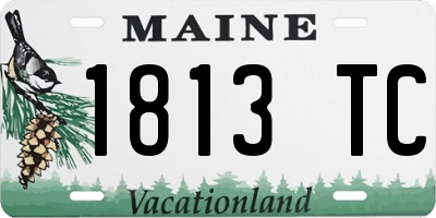 ME license plate 1813TC