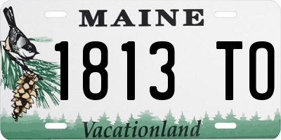 ME license plate 1813TO