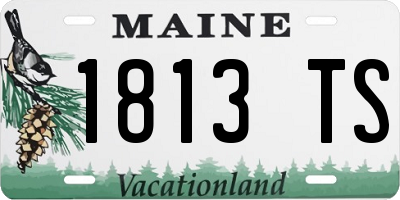 ME license plate 1813TS