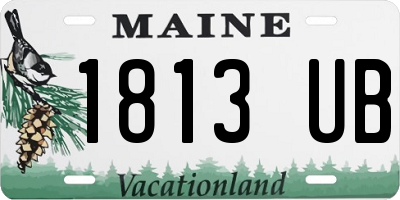 ME license plate 1813UB