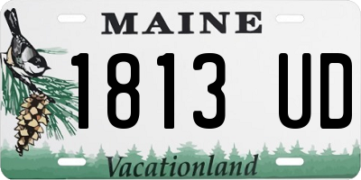 ME license plate 1813UD