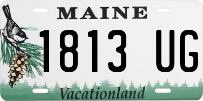 ME license plate 1813UG