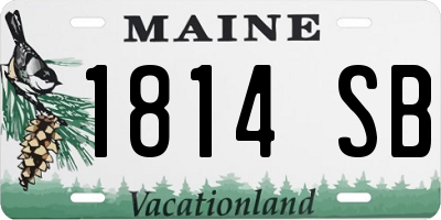 ME license plate 1814SB