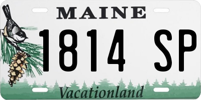 ME license plate 1814SP