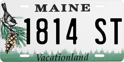 ME license plate 1814ST