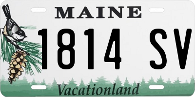 ME license plate 1814SV