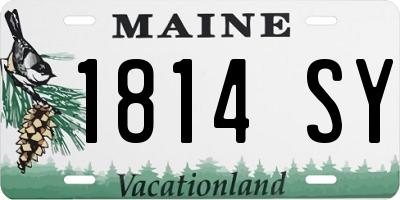 ME license plate 1814SY