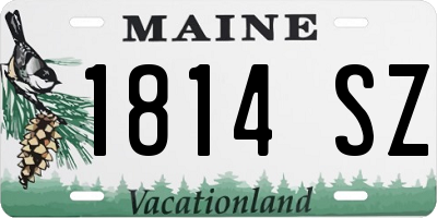 ME license plate 1814SZ