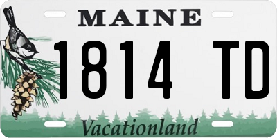 ME license plate 1814TD