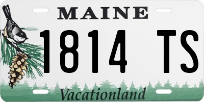 ME license plate 1814TS