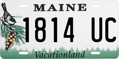 ME license plate 1814UC