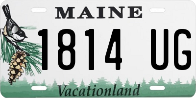 ME license plate 1814UG