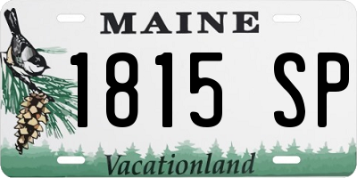 ME license plate 1815SP