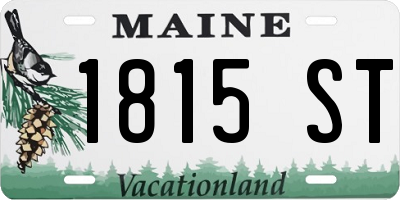 ME license plate 1815ST