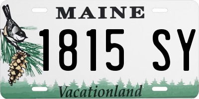 ME license plate 1815SY