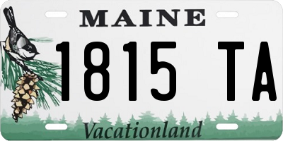 ME license plate 1815TA