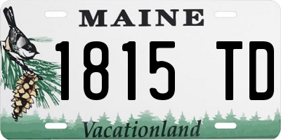 ME license plate 1815TD