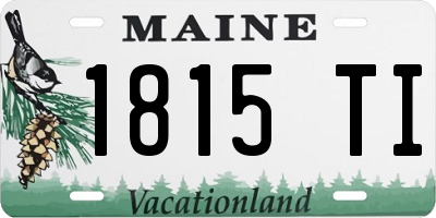 ME license plate 1815TI