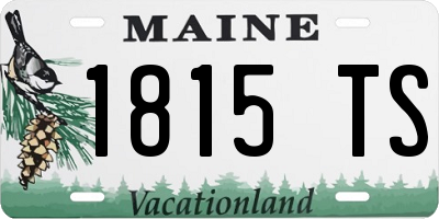 ME license plate 1815TS