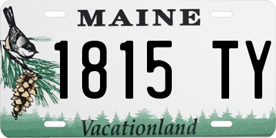 ME license plate 1815TY