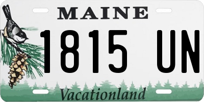 ME license plate 1815UN