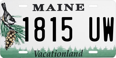 ME license plate 1815UW