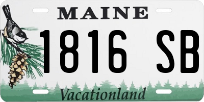 ME license plate 1816SB